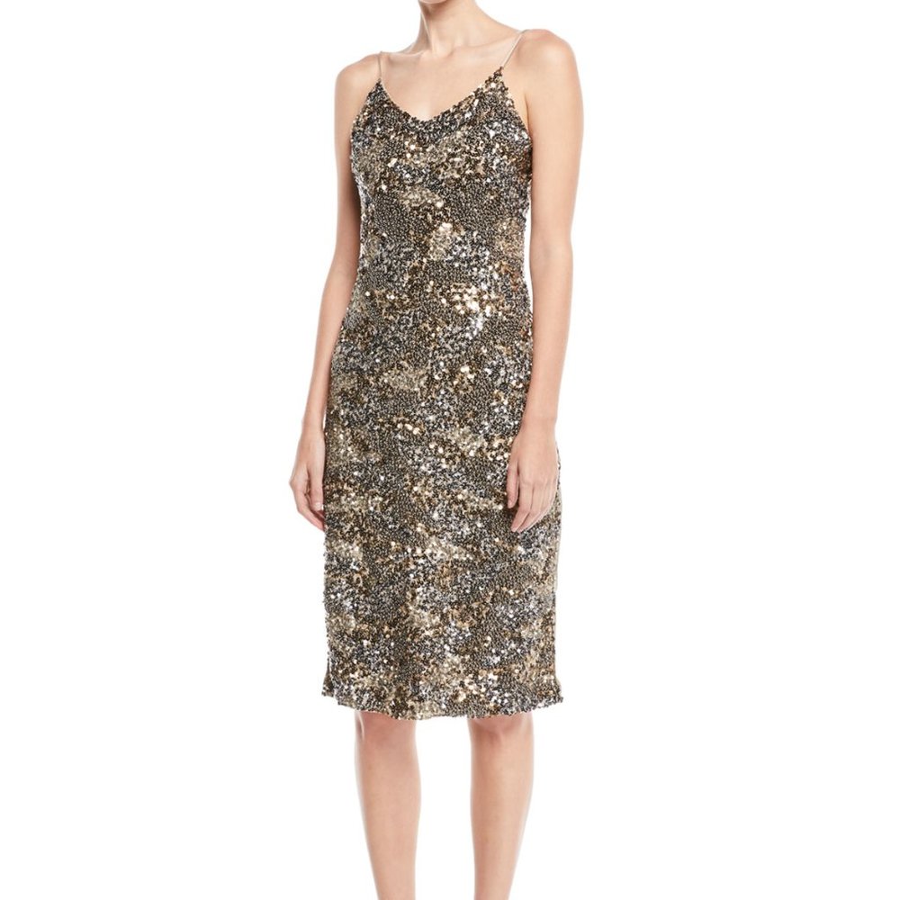 Joie Sequined Spaghetti Strap Party Dress NWT